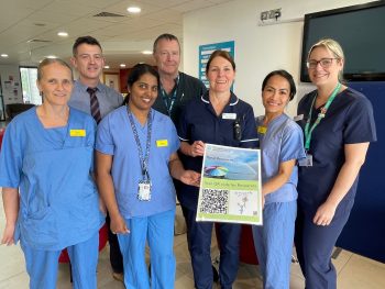 Renal Unit staff with Dr Niall Leonard (Consultant Nephrologist), Alistair MacKenzie (Renal Social Worker) & Amanda Byers (Renal Unit Manager)