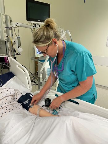 Sandra Murphy (Critical Care Outreach Nurse) Carrying Out Training