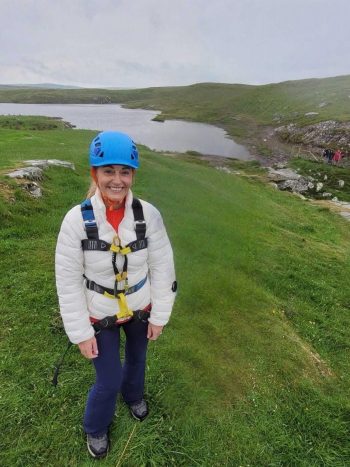 Donna During Her Abseil Challenge