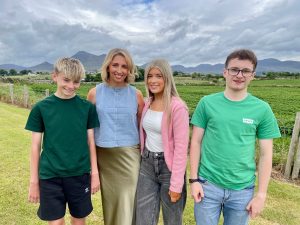 Kirstie with her children Ollie, Amber-Rose & Ben