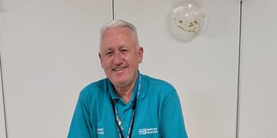 Philip ‘Pip’ McNaught at his retirement party at Lisburn’s Lagan Valley Hospital