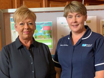 Assistant Director for Children and Young People’s Healthcare, Julie Kilpatrick and Head of Service for Public Health Nursing, Helen Leigh