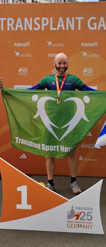 Sean With Gold Medal At World Transplant Games