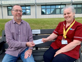 Worshipful Master Mark Roy From Killyleagh’s True Blues Masonic Lodge No 30 With Ulster Hospital Bereavement Midwife Jacqueline Dorrian