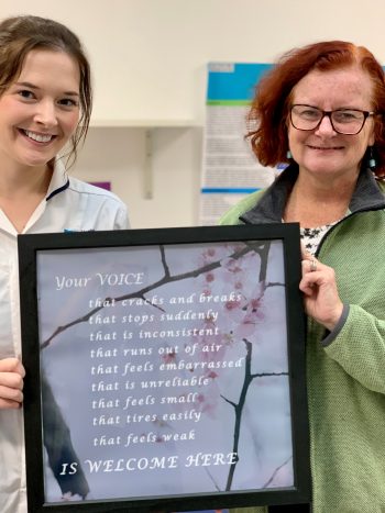 Speech And Language Therapist, Laura Connolly With Patient Carmel Hennessy