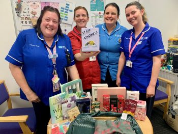 L-R Staff Nurse Nikki Purce, Paediatric Ward Sister Hannah Espiner, Staff Nurse Leeanne McCann and Paediatric Deputy Sister Rebekah Allen