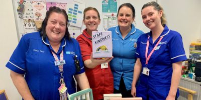 L-R Staff Nurse Nikki Purce, Paediatric Ward Sister Hannah Espiner, Staff Nurse Leeanne McCann and Paediatric Deputy Sister Rebekah Allen